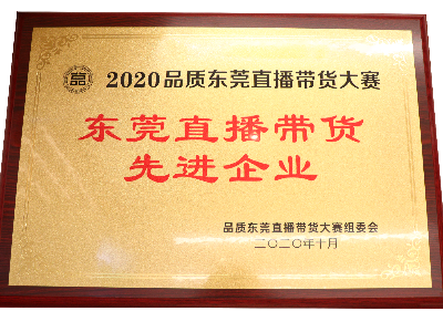 广东凯发天生赢家食品有限公司荣获东莞直播带货先进企业